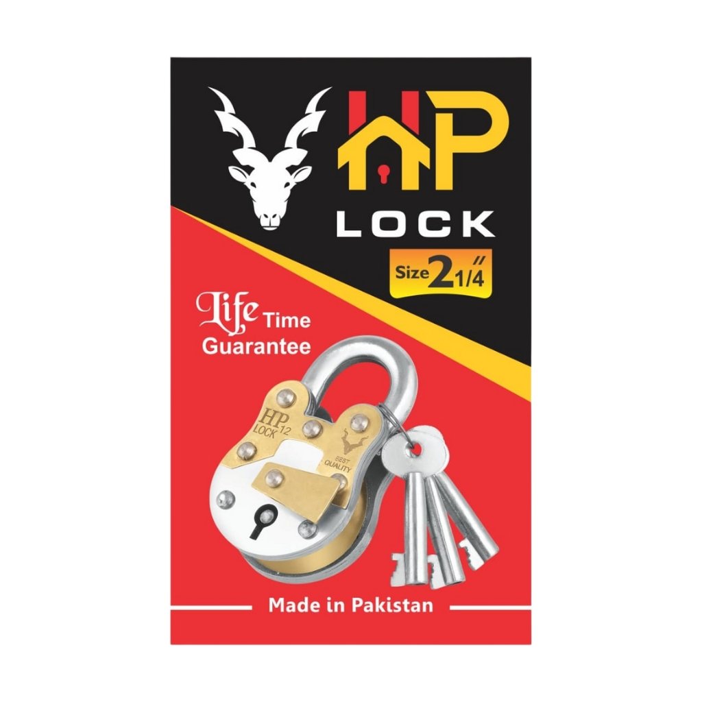 HP LOCK 2X1/4 3PLATE 3 KEYS