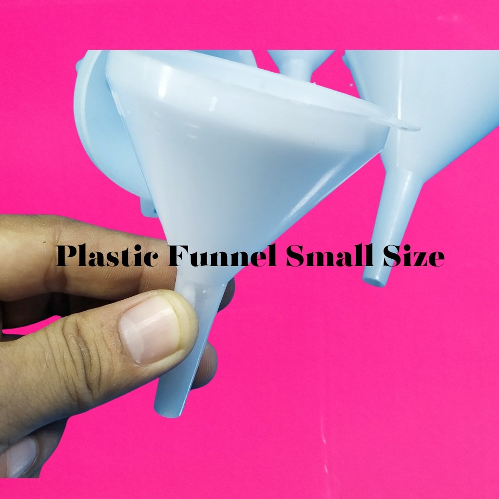 Plastic Funnel Small Size for Liquid, Water, Oil, and Fluid Filling - Perfect for Bottles, Discrete Items, Fuel, and Engine Oil Refilling - Compact and Convenient Tool for Househol