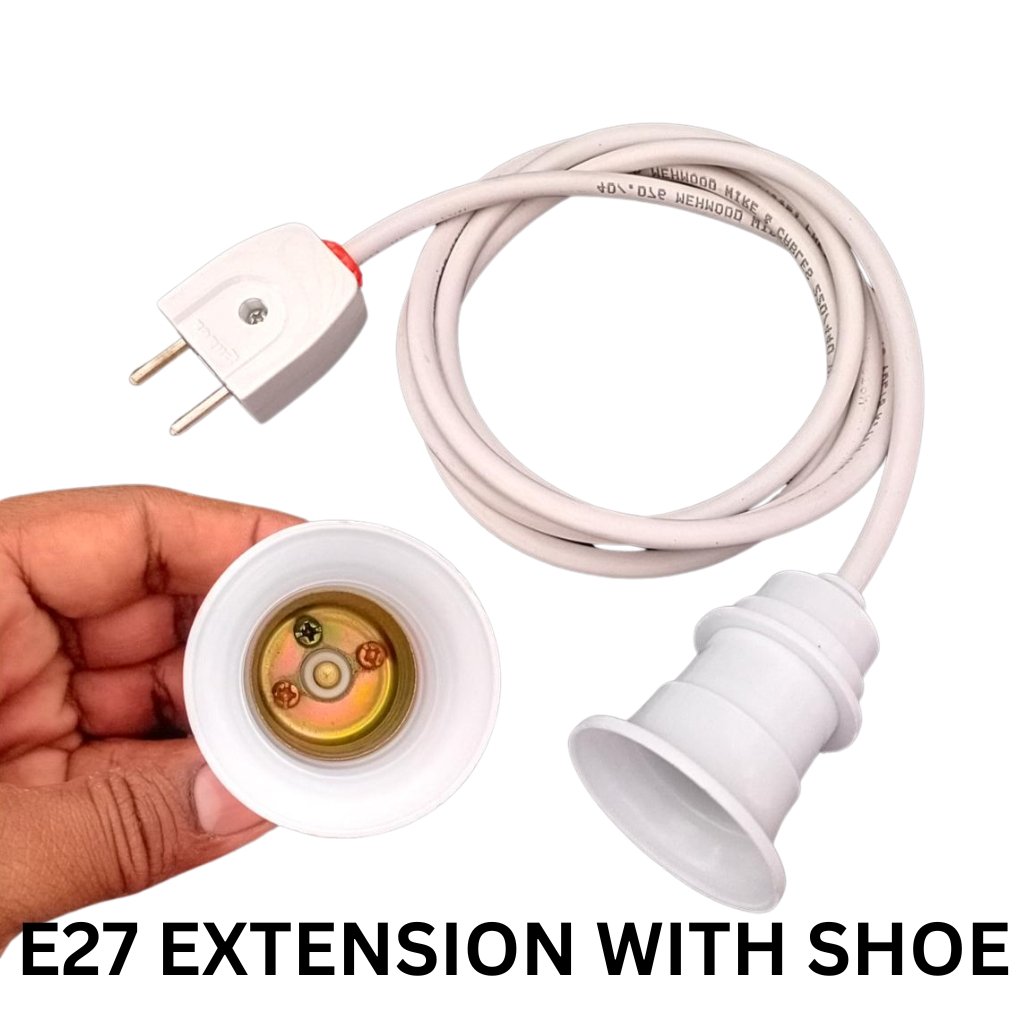 5/10/20/30 Feet Holder Extension for B22 Pin Lock Light Bulb with Male Plug – 23/76 Wire AC/DC LED Light Extension Cable for Efficient Lighting Solutions – Perfect for Indoor and O