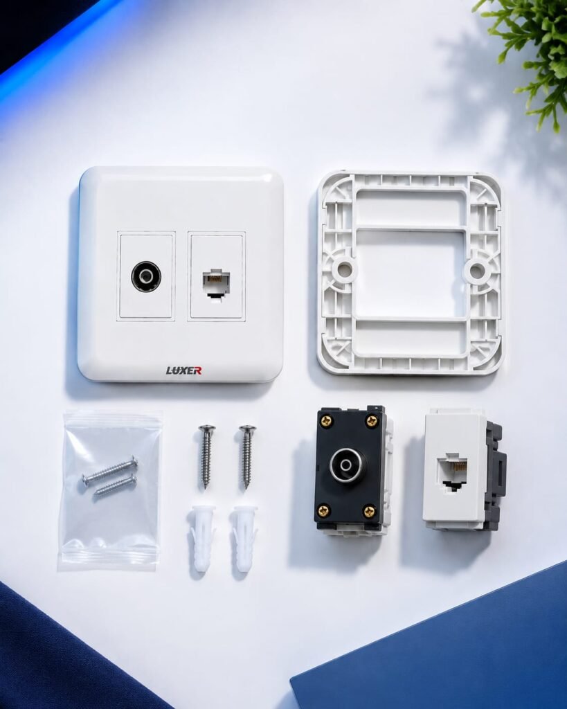 Luxer TV + Telephone Wall Socket