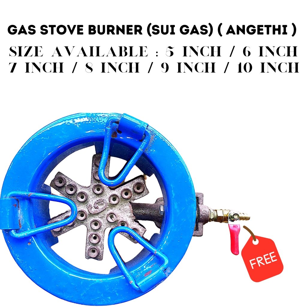 Gas Stove Burner Specially Made for Sui Gas (5 to 10 Inches, All Sizes Available) Angheti lohy ki chadar wali