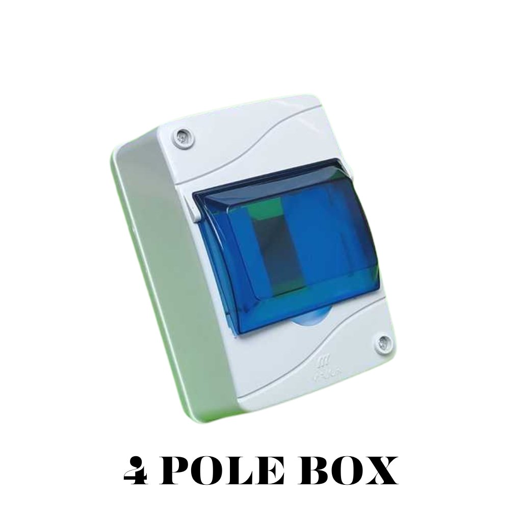 Electrical Distribution Box - 4 Ways Circuit Breaker Box, Wall Mounted, Open Box for Secure Power Distribution, Home & Industrial Use